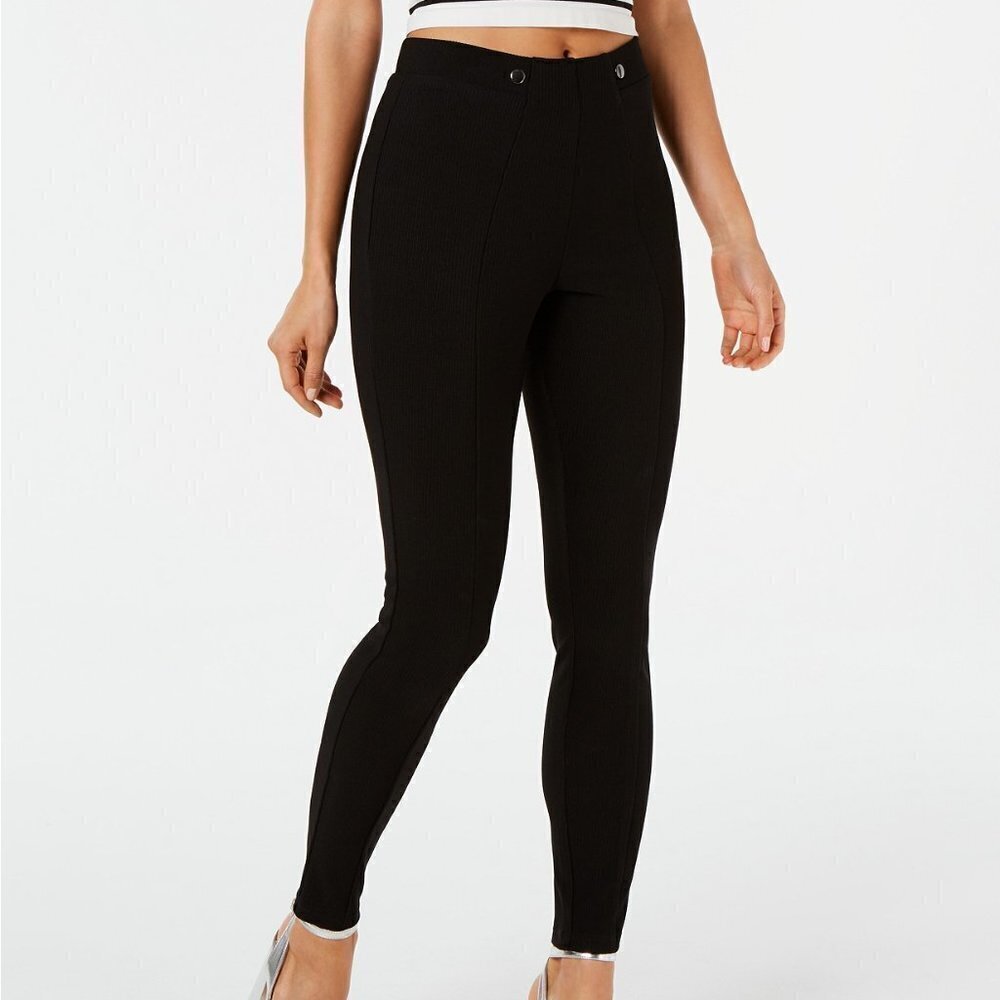 L311 Hue Textured Knit High-Waist Leggings - S